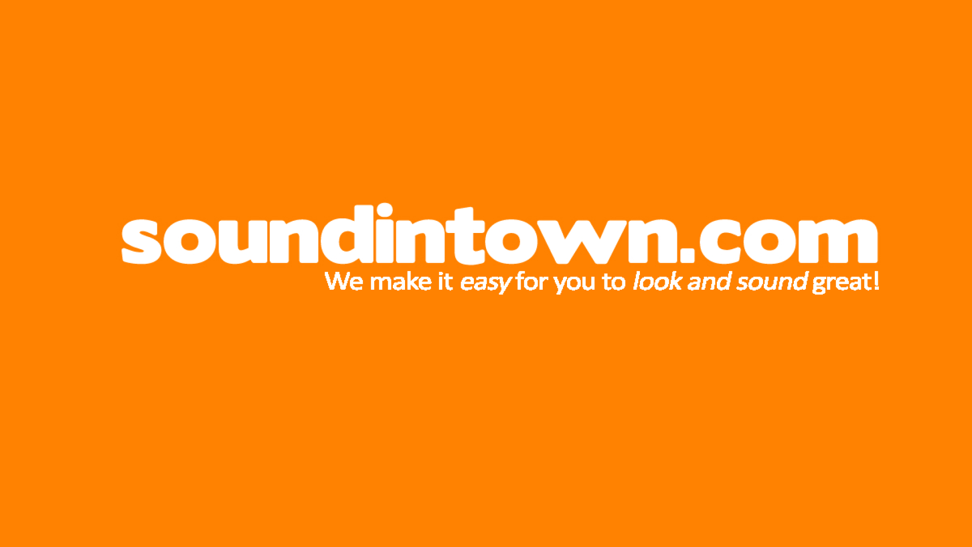 White text on a orange background reads "soundintown.com"
