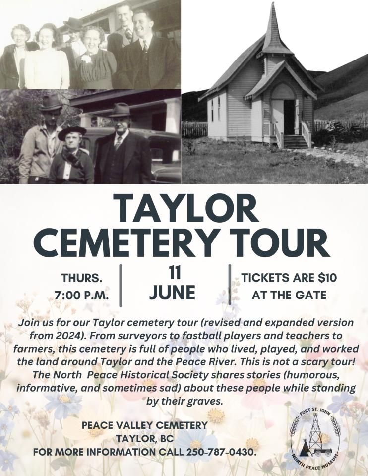 A poster promoting the Taylor Cemetery Tour.