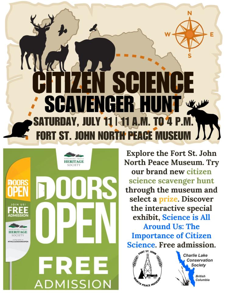 A poster for the Citizen Science Scavenger Hunt.