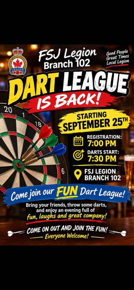 FSJ Legion Branch 102 Dart League