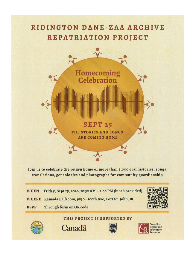 Ridington Dane-Zaa Archive Repatriation Project