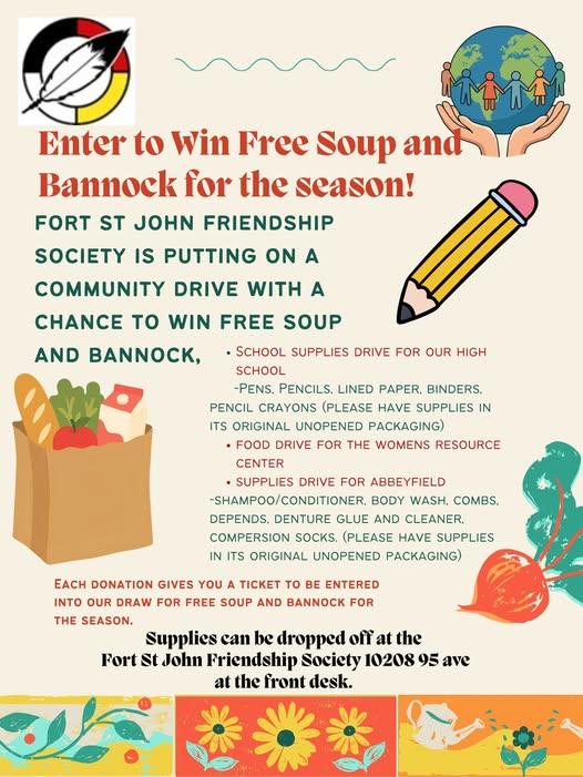 Soup and Bannock Donation Drive